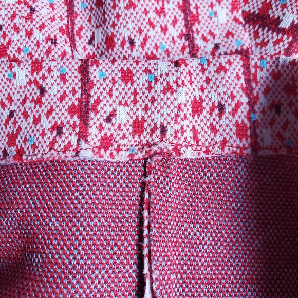 VTG 60s Poly Blend Ladies Slacks Red Speckled Pattern By Miss Holly Sz Medium - Picture 8 of 8